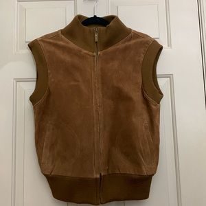CARDON cosas nuestras suede vest brown pockets